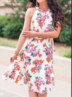 {VGUC} ANN TAYLOR  beautiful floral sleeveless dress